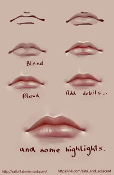 Digital Painting Tutorials, Digital Art Tutorial, Digital Paintings, Art Tutorials, Drawing Tutorials, Paintings Of Faces, Lip Tutorial Drawing, Drawing Techniques, Drawing Tips