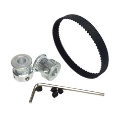UEETEK GT-2 Rubber Timing Belt 2 Meters and 2PCS 5mm 20 Teeth Timing Pulleys for 3D Printer