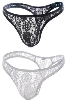 Ladies black Chiffon Frilly Bikini Briefs Knickers Babydoll Briefs Tanga style