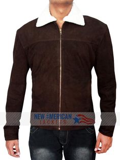 The Walking Dead Rick Grimes Season4 Suede Brown Motorcycle Biker Leather Jacket