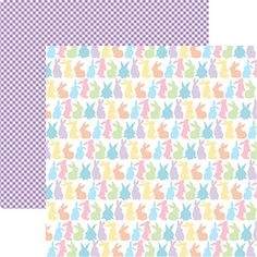 Happy Easter Stripe Paper 2013 5 Sheets Reminisce Scrapbook Papers