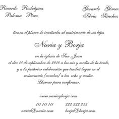 invitaciones de boda ejemplo invitaciones de boda ejemplo