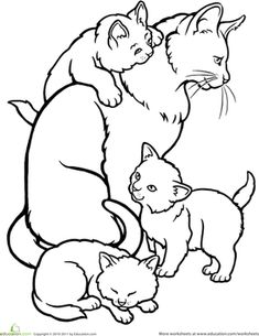 Cats and Kitten Coloring Pages 34 | Kids | Pinterest | Cat, Free ... Cats and Kitten Coloring Pages 34 | Kids | Pinterest | Cat, Free ...