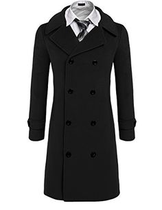 Jaycargogo Men Casual Victorian Steampunk Gothic Double-Breasted Frock Coats