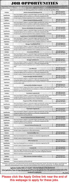 KPK Information Technology Board KPITB Internship Program 2016-2017