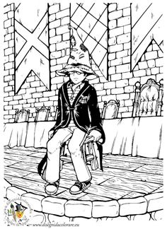 Harry Potter Color Page Cartoon Characters Coloring Pages Plate Sheetprintable Picture