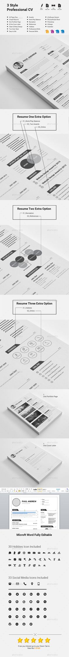 Creative Resume Template CV Template + Cover Letter for MS Word - eye catching resume templates Creative Resume Template CV Template + Cover Letter for MS Word - eye catching resume templates