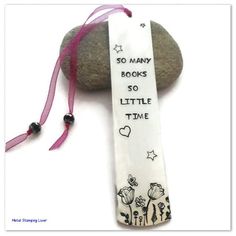 Gift Box Any Message Engraved Personalised Large Pink Aluminium Heart Bookmark