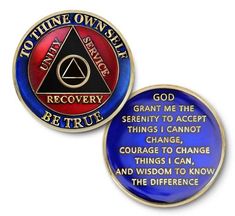 Alcoholics Anonymous 48 Year Antique Bronze AA -Sober-Sobriety-Birthday-Medallion-Chip-Challenge