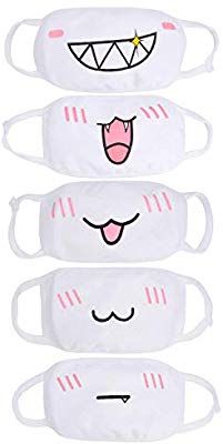 Amazon Com Kawaii Muffle Mask Aniwon 5 Pack Anti Dust Anime Mouth