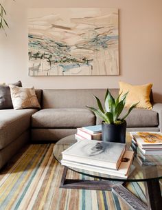 Modern living room grey sectional design, pictures, remodel, decor ... Houzz soggiorno