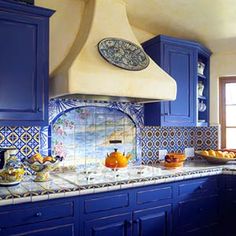 494 Best Kitchens Images On Pinterest Decorating Kitchen Home Cobalt Blue Kitchen Via Barnfurniture Love The But Might Make It A