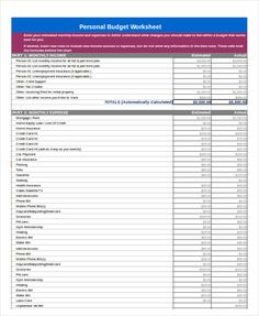 departmental budget template