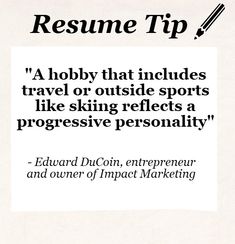 tip for resume