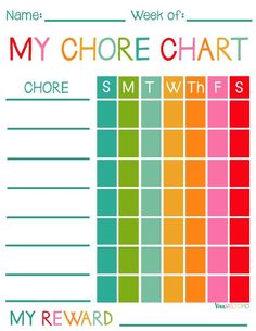 chore schedules for kids