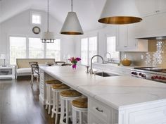White Kitchen Vaulted Ceiling classic white kitchen w/cathedral ceiling | kitchen design White Kitchen Vaulted Ceiling classic white kitchen w/cathedral ceiling | kitchen design