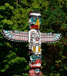 Totem Pole In Stanley Park Vancouver Canada