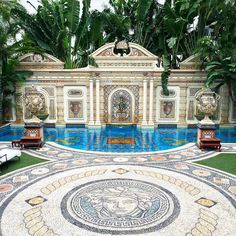 42 Floors Ideas Versace Mansion Versace Home Mosaic Garden