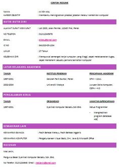 19 best contoh resume creative images on pinterest creative cv