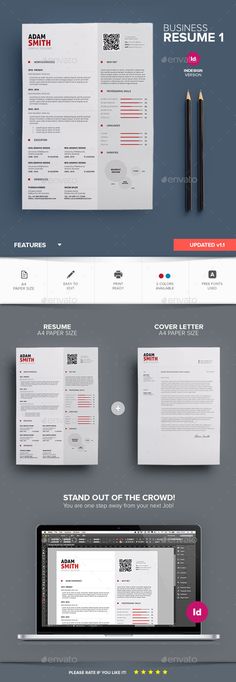 Simple Resume\/Cv Volume 5 u2014 InDesign Template #minimal cv #elegant - resume in indesign Simple Resume\/Cv Volume 5 u2014 InDesign Template #minimal cv #elegant - resume in indesign