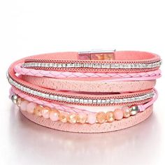 Cool Multi Wraps Clous /& doublé en cuir bracelet bracelet manchette couleur en option