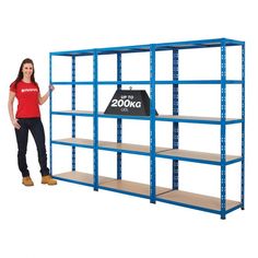 1 Bay Garage Shelving Units 178 x 90 x 30cm BiGDUG 5 Tier Galv Racking 150kg Per Shelf