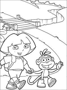 Hold Hand Coloring Page From Dora The Explorer Category Select 24177 Printable Crafts Of Cartoons Nature Animals Bible And Many More