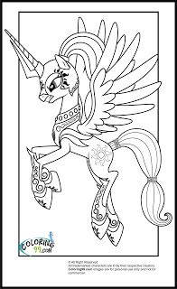 My Little Pony Princess Celestia Coloring Pages