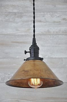 farmhouse kitchen industrial pendant. unfinished copper spun cone industrial pendant light fixture rustic vintage farmhouse kitchen