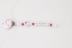 Personalised Baby DUMMY CLIP girls motif rose heart Pacifier Holder with preffered name Beststeller from Germany
