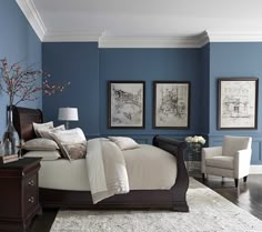 32 Best Blue Bedroom Walls Images Bedrooms Decor Home Effortlessly Elegant Blue Master Bedroomdark Bedroom Wallsblue
