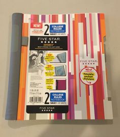 Five Star 1 Subject College Ruled Spiral Notebook Spiral Notebook 1 Subject College Ruled White Five Star College Rule College Notebook Five Star Notebook