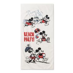 Flag Friends Mickey Goofy Donald Beach Towel 28 in X 58 in