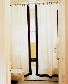 This Just Changed My Life As I Have A Pole From Ceiling To Curtain Julianne Moore S Montauk Hideout Two Shower Curtainsdouble