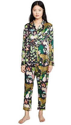 Indigo Paisley Womens 100/% Cotton Sleep Pajama Pull On Elastic Waist with 2 Side Pockets