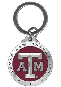 Texas A/&M Aggies Logo Keychain Shiny Alternate Logo w// Keyring Team Colors New