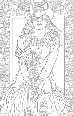 Creative Haven Steampunk Fashions Coloring Book Dover Publications Davlin Publishing
