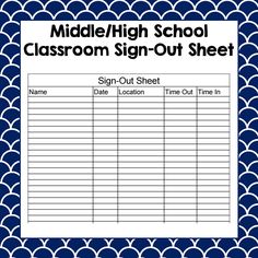 27 best sign out sheets images sign out sheet classroom