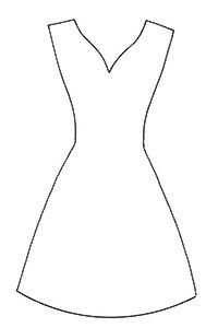 dress pattern use the printable outline for crafts creating