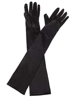 23/" FOREST GREEN STRETCH SATIN COSPLAY PARTY COSTUME OPERA EVENING LONG GLOVES