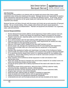 sample resume self employed person a success of your banquet server cover letter