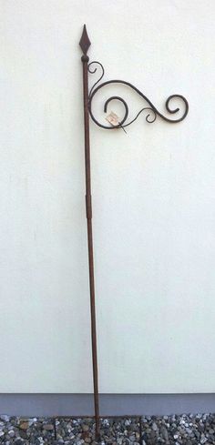Perfekter Gartenstab 3 er Set Eisen massiv Rankstab Rosenstab Rost 3 x 128 cm