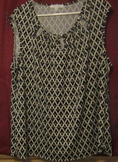 Ladies Size 12-22 New 2 Point Hem Stretch Tunic Top Black Taupe Bnwt