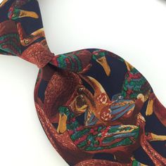 Lord R Colton Collegiate Stripe Tie Orange /& Navy Necktie $95 Retail New