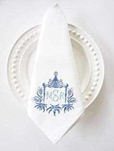 Napkins Set Makes a Cute Wedding Gift Whale Cotton Napkins Hand Screen Printed Napkins Quality Dinner Napkin