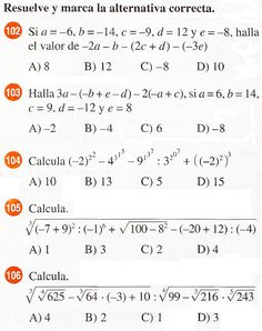 Números Enteros Curso De Razonamiento Numérico Algebraic Expressions Math Expressions