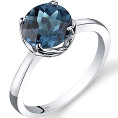 10 Karat White Gold Genuine White Topaz Flower Solitaire Baby Ring