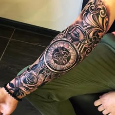 Awesome Sleeve Tattoos For Guys - Best Full Arm Sleeve Tattoos For Men: Cool Sleeve Tattoo Designs and Ideas #tattoos #tattoosforguys #tattoosformen #tattooideas #tattoodesigns Full Tattoo, Mens Sleeve