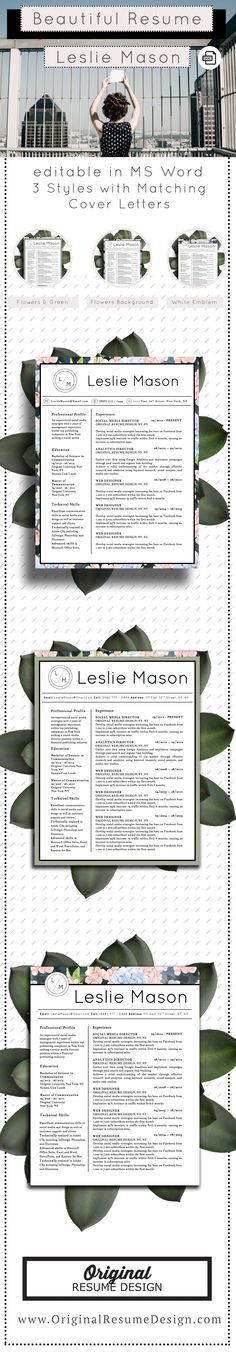 Modern resume template editable in MS Word including 2 styles of - resume template editable Modern resume template editable in MS Word including 2 styles of - resume template editable