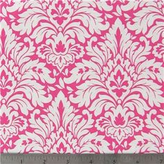 1 2 Yard Hot Pink Damask Cotton Fabric For By RetroModChic On Etsy